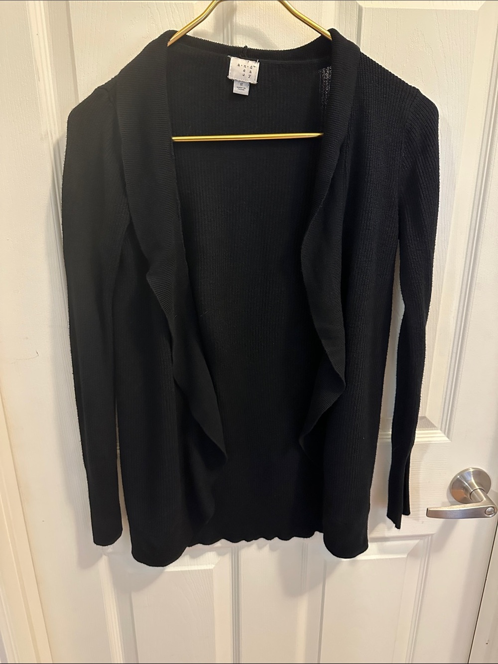 a new day Black Open-Front Women's Cardigan Sweater